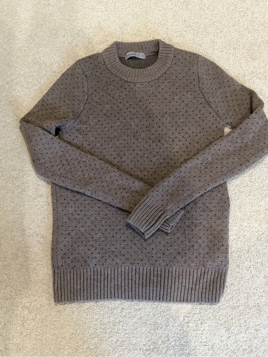 Icebreaker Sweaters - Icebreaker Sweater, Women’s Long Sleeve S Crewneck Wool Sweater in Greige/Blue